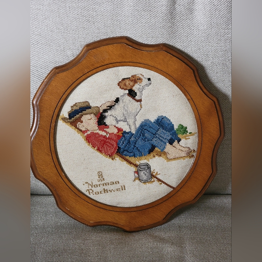 Norman Rockwell Embroidered Wall Art